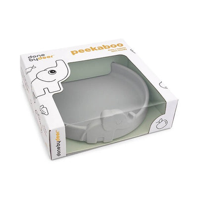 Done by Deer Plato de silicona Peekaboo - Elphee Gris