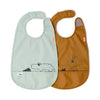 Done by Deer Set de 2 Baberos con velcro - Mostaza