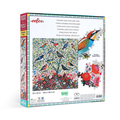 Eeboo Puzzle 1000 piezas - Árbol de Pájaros