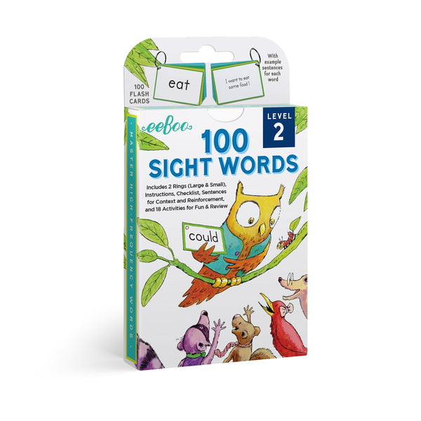 Eeboo Tarjetas de Memoria 100 Sight Words - Nivel 2