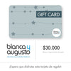 Gift Card Digital Estrellas Blanca y Augusto