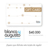 Gift Card Digital Estrellas Blanca y Augusto