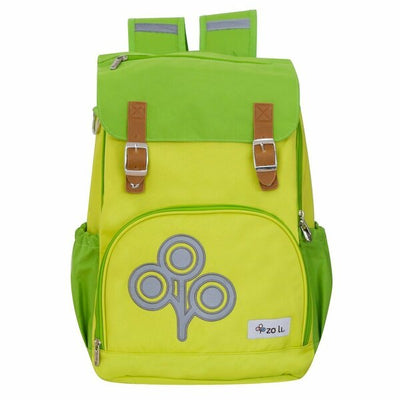 Mochila con multiples compartimentos Zoli Verde Blanca y Augusto