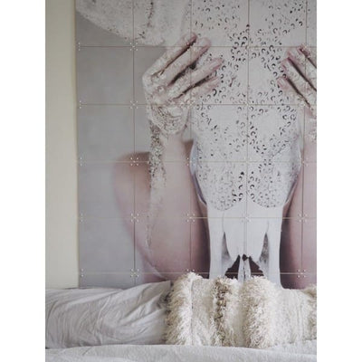Mural-Ixxi-Bohemian skull large imagen del producto IXHL002-Blanca-y-Augusto