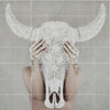Mural-Ixxi-Bohemian skull large imagen del producto IXHL002-Blanca-y-Augusto