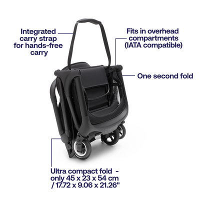 Travel System Coche Bugaboo BUTTERFLY Negro con Silla Nido ATON S2 (pre-venta)