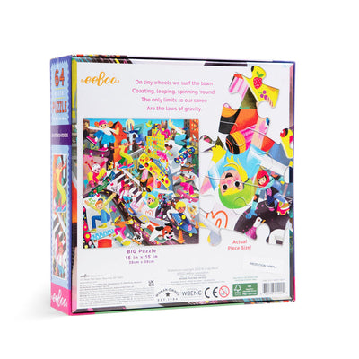 Eeboo Puzzle 64 piezas - Skaters