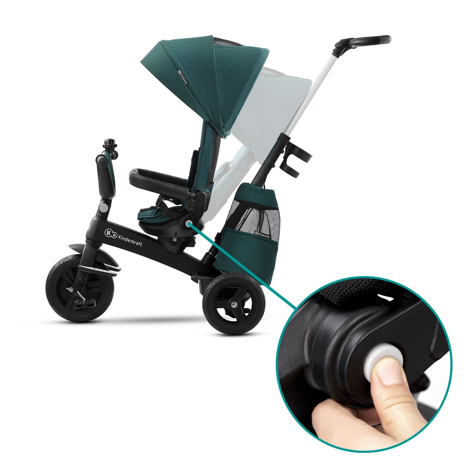 Kinderkraft Triciclo 5 en 1 EASYTWIST - Gris