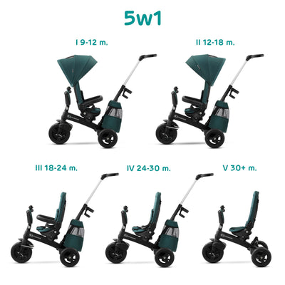 Kinderkraft Triciclo 5 en 1 Easytwist - Verde