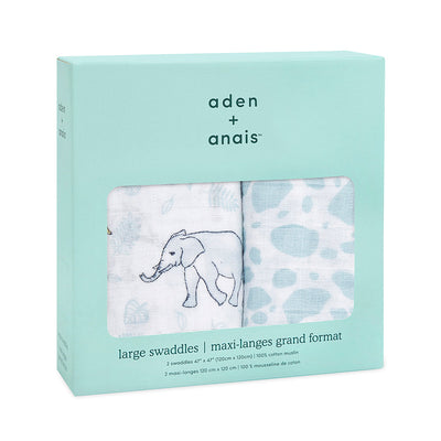 Aden and Anais Mantas 2 Pk Swaddle Clásica - Jungle