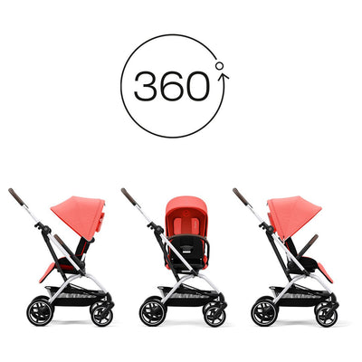 Cybex Coche Compacto EEZY S TWIST+2  - SLV Hibiscus Red