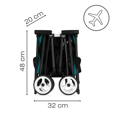 Cybex Travel System Coche LIBELLE SLV Fog Grey con Silla Nido Aton B2