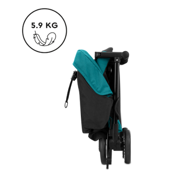 Cybex Travel System Coche LIBELLE SLV Fog Grey con Silla Nido Aton B2