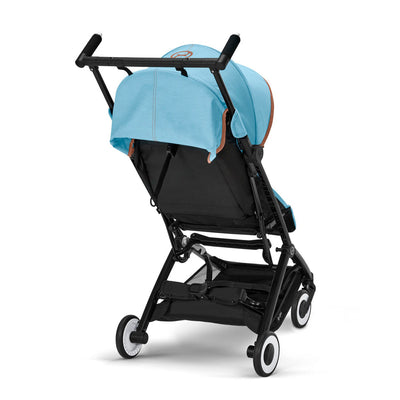 Cybex Travel System Coche LIBELLE BLK Beach Blue con Silla Nido Aton S2