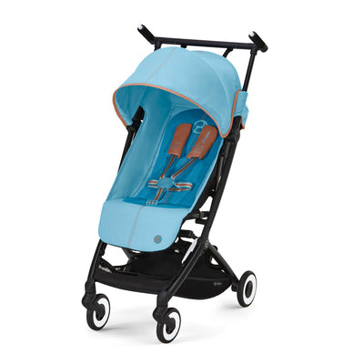 Cybex Travel System Coche LIBELLE BLK Beach Blue con Silla Nido Aton S2