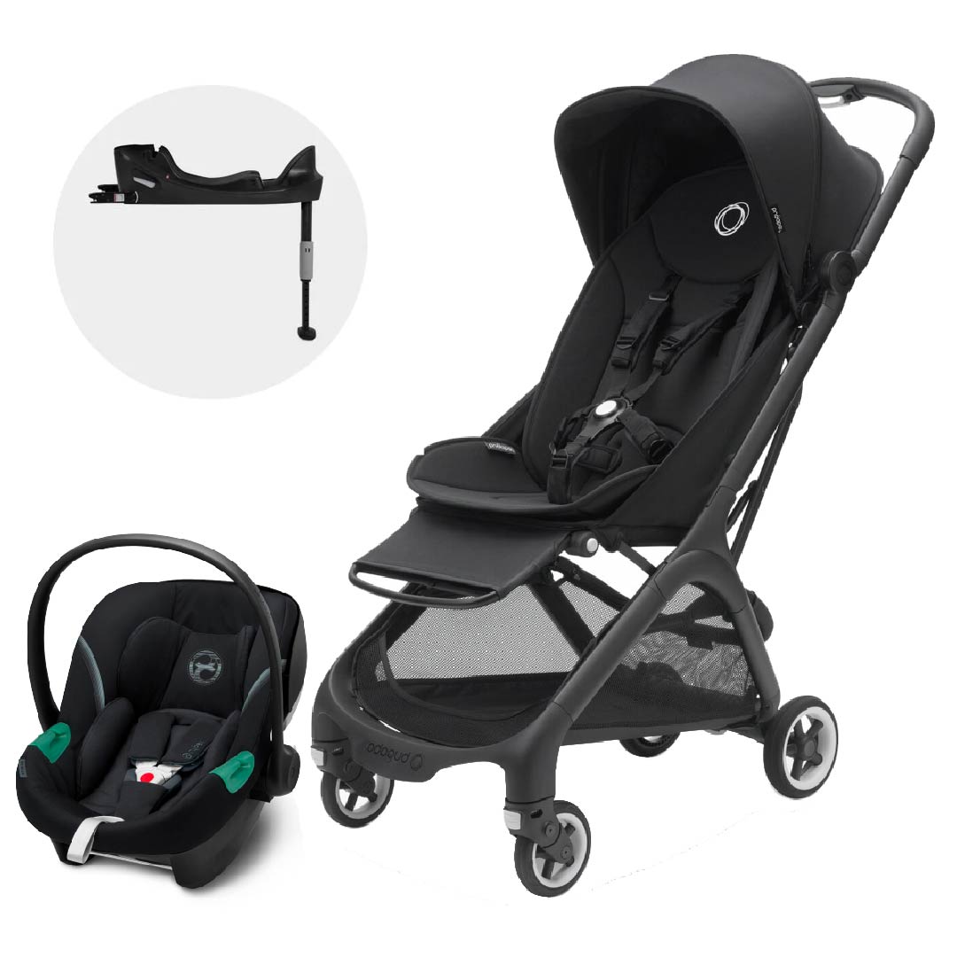 Travel System Coche Bugaboo BUTTERFLY Negro con Silla Nido ATON S2