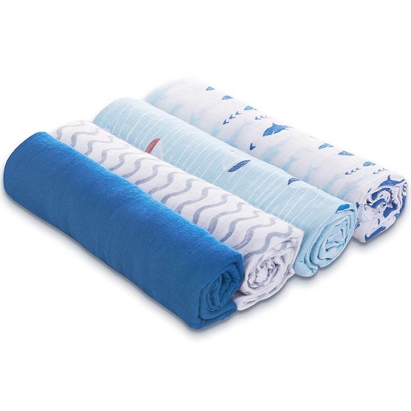 Aden Mantas 4 Pk Swaddle - Making Waves