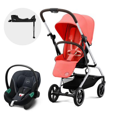 Cybex Travel System Coche EEZY S TWIST+ 2 SLV con Silla Nido Aton S2