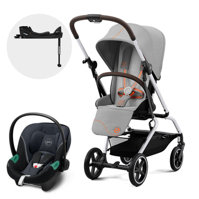 Cybex Travel System Coche EEZY S TWIST+ 2 SLV con Silla Nido Aton S2