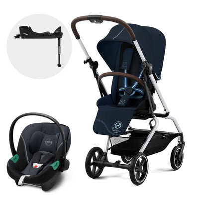 Cybex Travel System Coche EEZY S TWIST+ 2 SLV con Silla Nido Aton S2