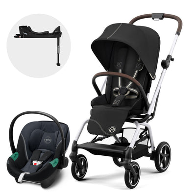 Cybex Travel System Coche EEZY S TWIST+ 2 SLV con Silla Nido Aton S2